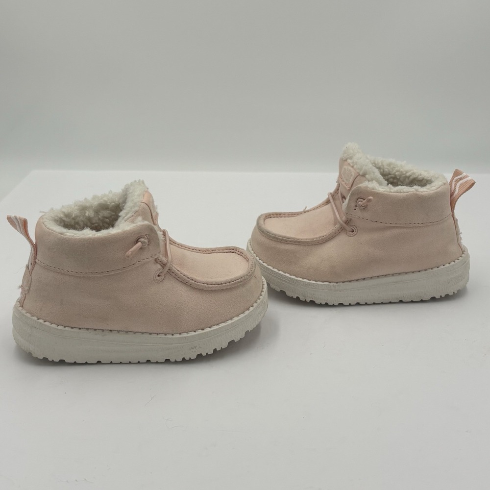Hey Dude Lil Dude Cozy Pink Girls Slip-On Shoes Size US C4 Toddlers Sherpa Lined - Picture 4 of 12